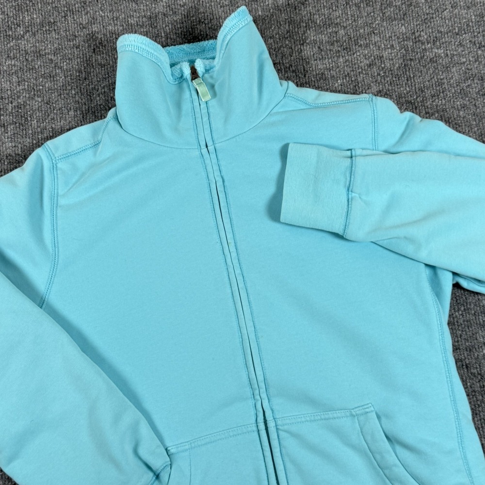 LL Bean Jacket Women Medium Soft Fleece Lined Full Zip Stand Collar Pockets Cozy